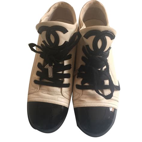 basket chanel femme beige|sneakers Chanel occasion femme.